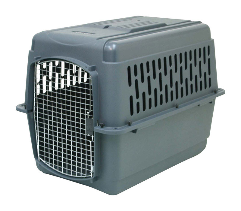 Product Aspen Pet Kennel, 24" x 32" x 22.5", Polymer, Gray