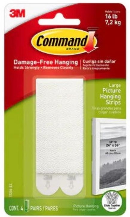 3M Command Black Large Picture Hanging Strips 16 lb 4 pk - Ace Hardware