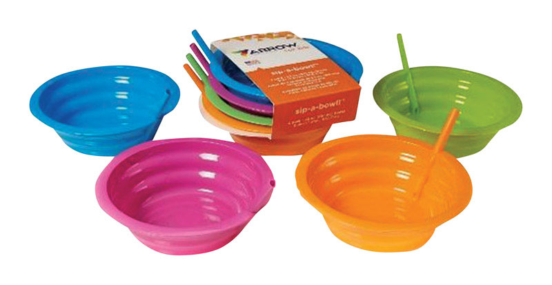 Arrow Home Products 6753131 10 oz Assorted Color Plastic Cup - 4 per Pack